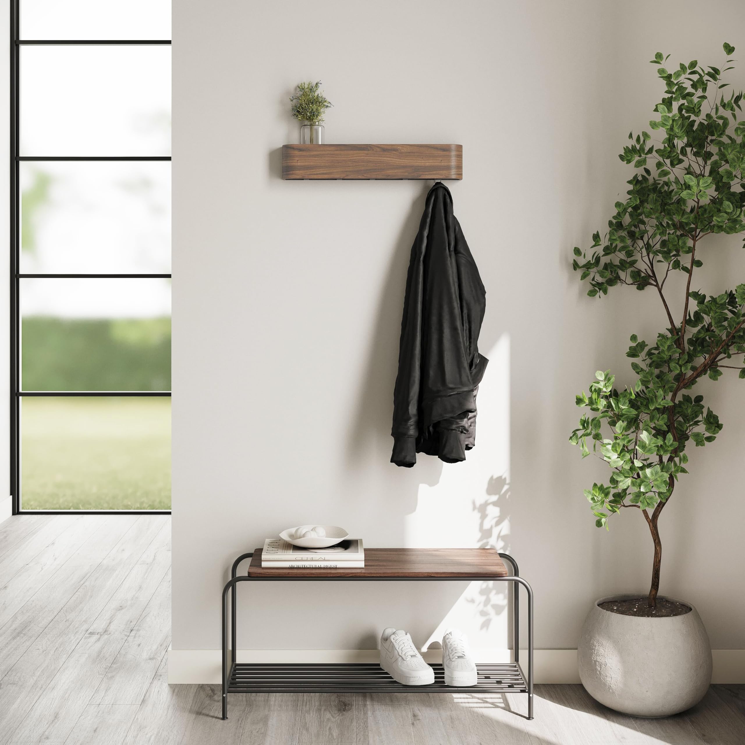 Kazai Toke slim entryway dimensions 20.7 by 4 by 2.8 inches.