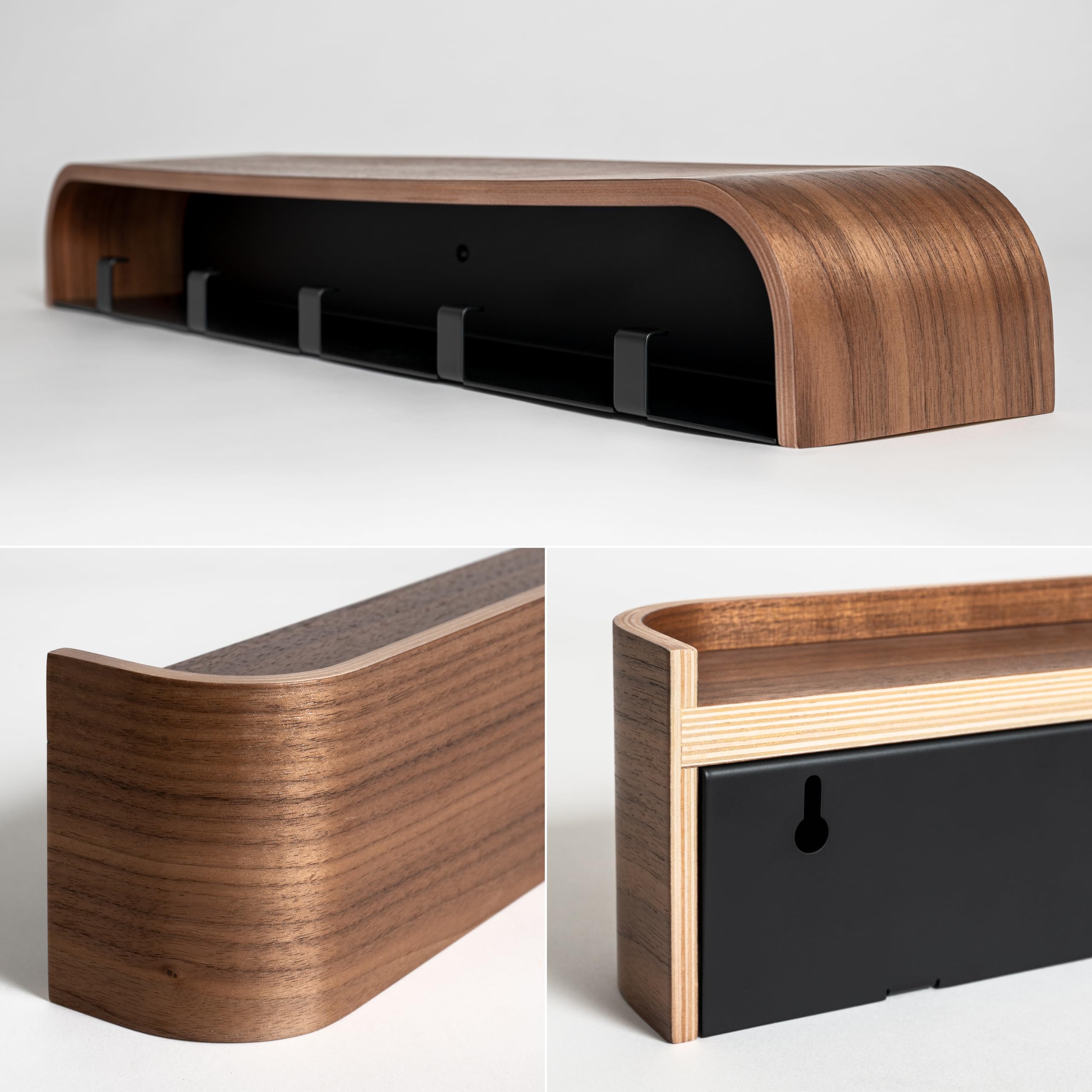 Kazai Toke matte finish real wood veneer adds warm, modern style.