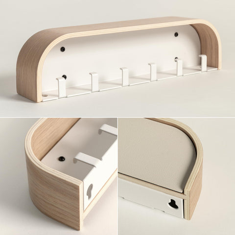Kazai Toke oak finish close-up highlights sustainable veneer