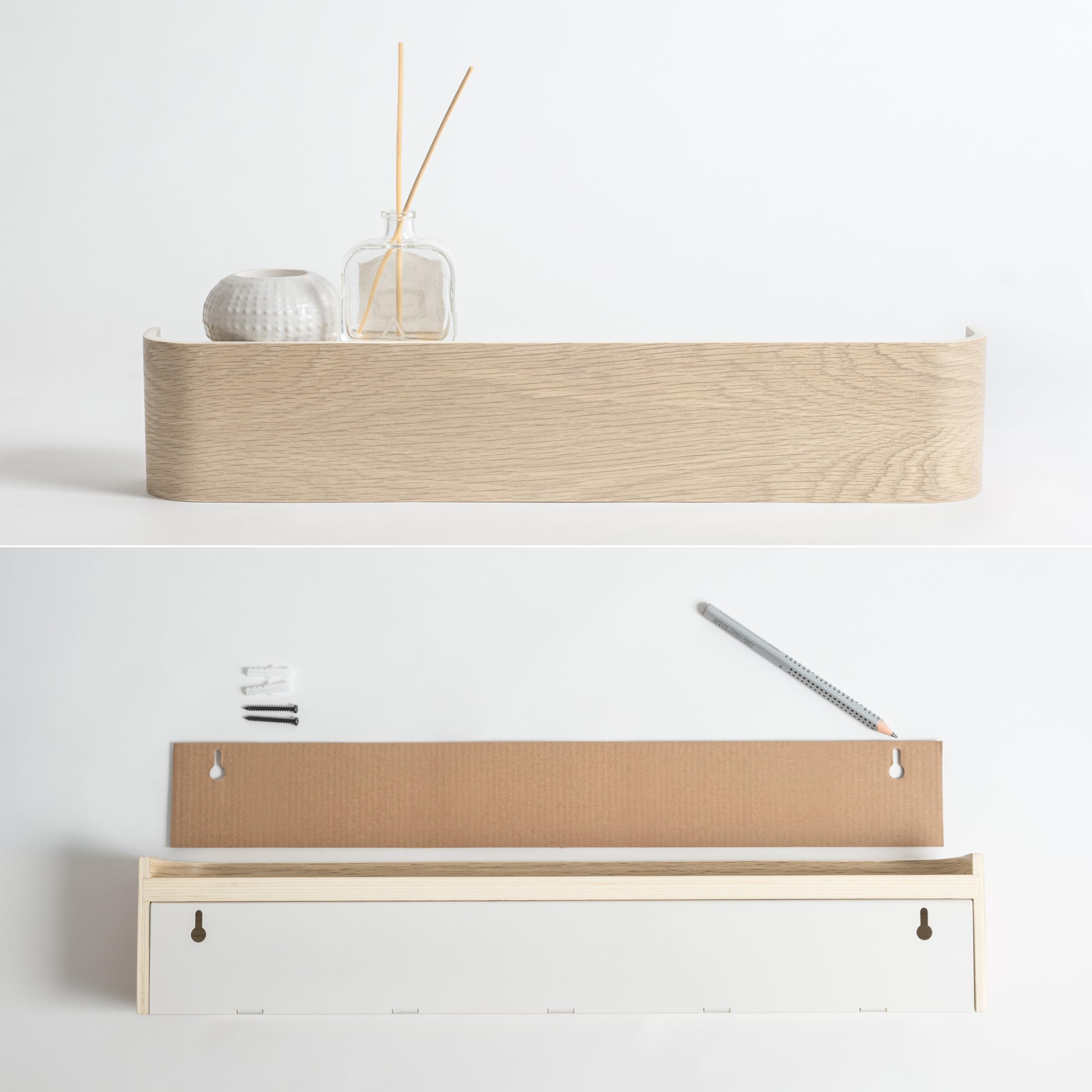 Kazai Toke oak and white colorway suits modern homes.