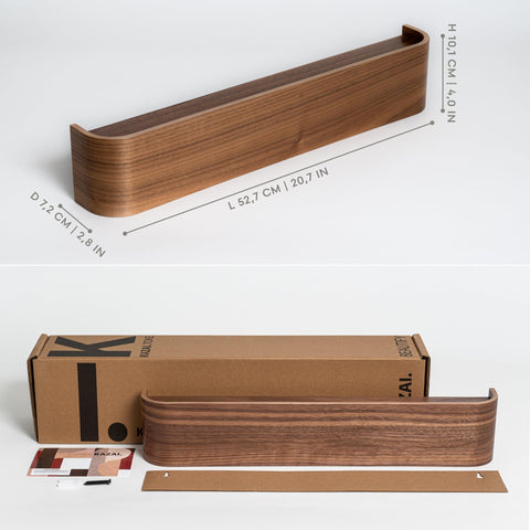 Kazai Toke top shelf offers space for keys and mail in entryways.