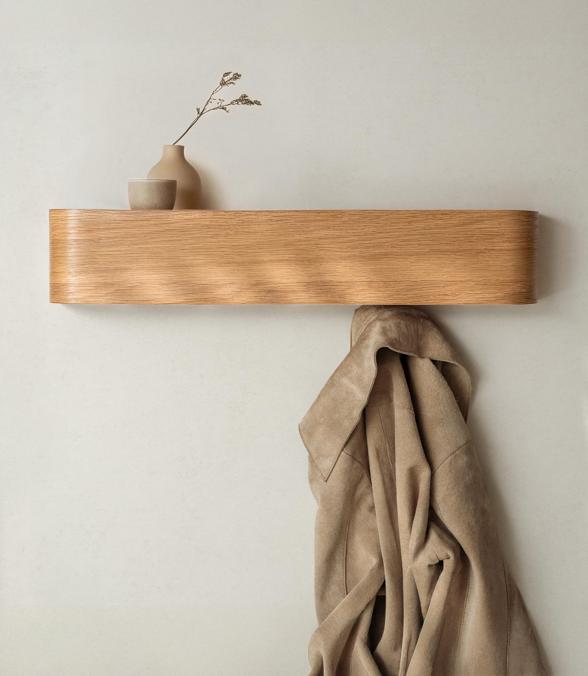 Kazai Toke wall-mounted coat rack installed in an entryway for tidy storage