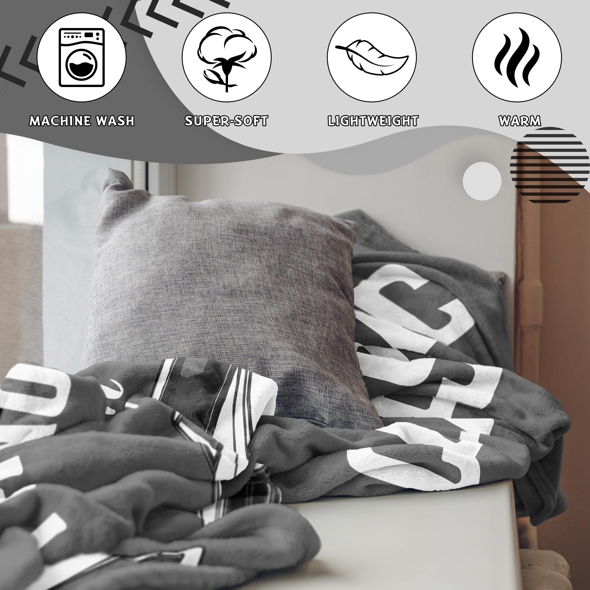 Kazdan travel-friendly throw folded for on-the-go warmth.