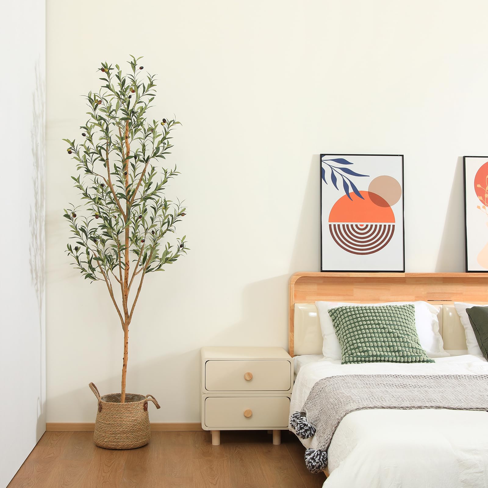 Kazeila 7ft olive tree suitable for entryways, patios, cafes and shops