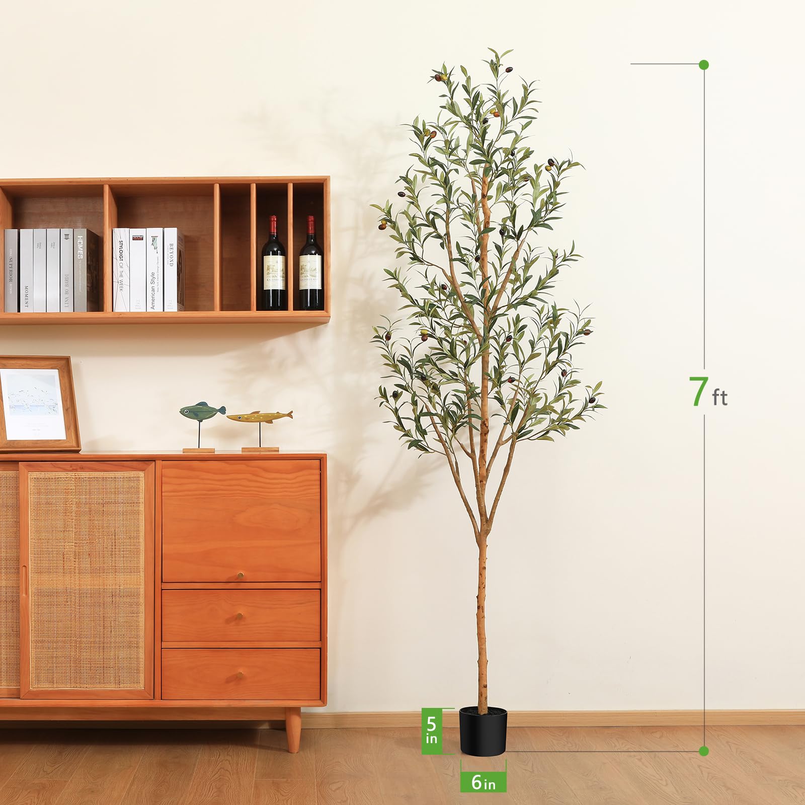 Kazeila 7ft tree arrives in a preassembled heavy pot for easy setup