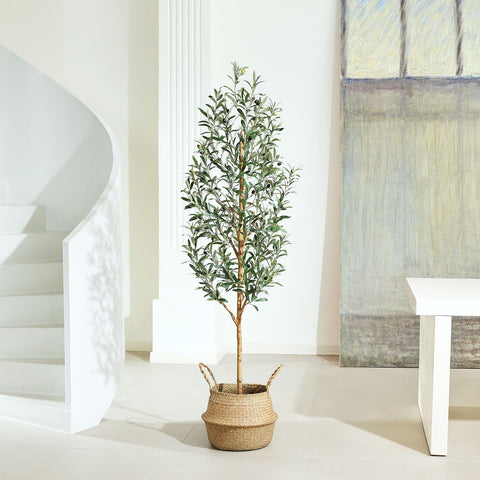 Kazeila faux olive tree makes a stylish housewarming gift.