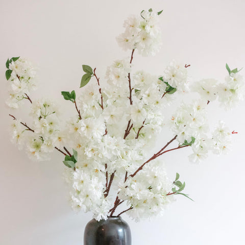 KBREE cherry blossom branches with long stems for tall vase displays.