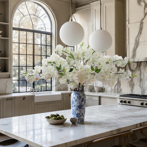 KBREE full, dense blossoms resist shedding for steady DIY floral arrangements.