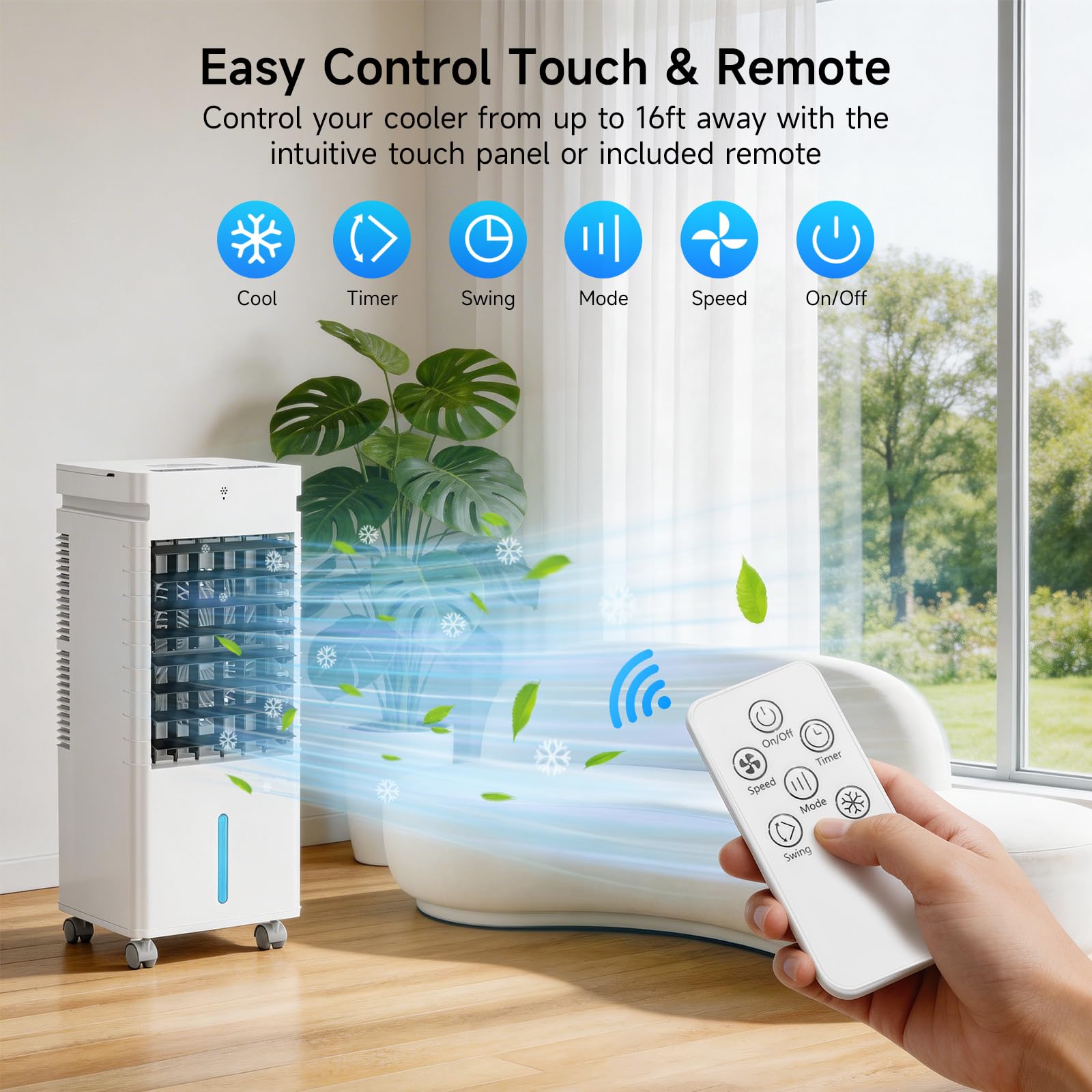 KBTTVY large water tank supports longer cooling sessions.