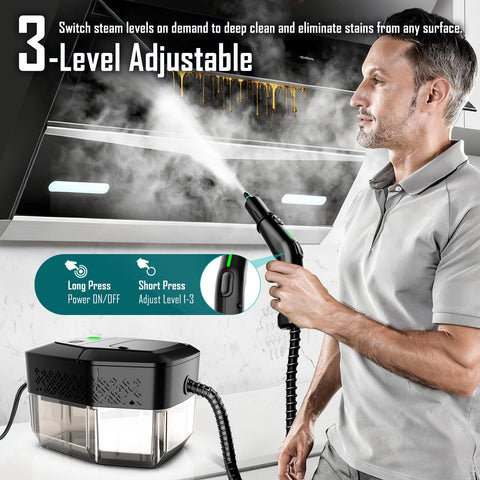 KBTYE 1.8L tank provides longer cleaning sessions without frequent refills.