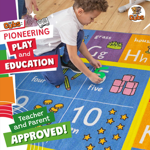 KC Cubs Durable Classroom Rug designed for busy homes and daycare settings.