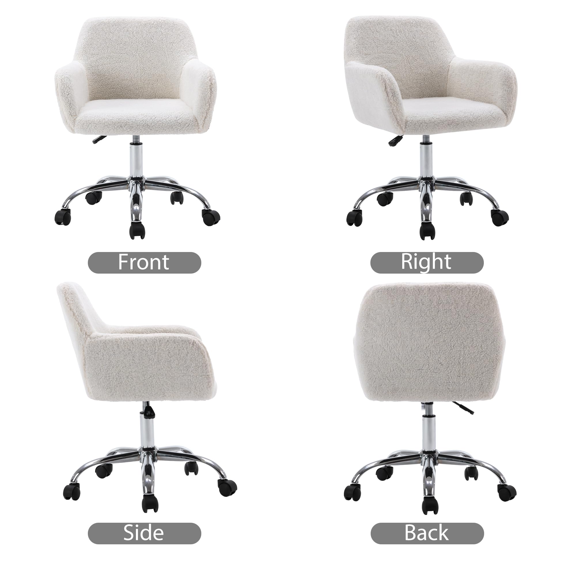 KCC chair armrests offer added support during makeup and work.