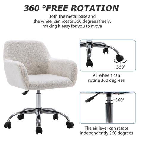 KCC faux fur chair backrest supports posture during long sessions.