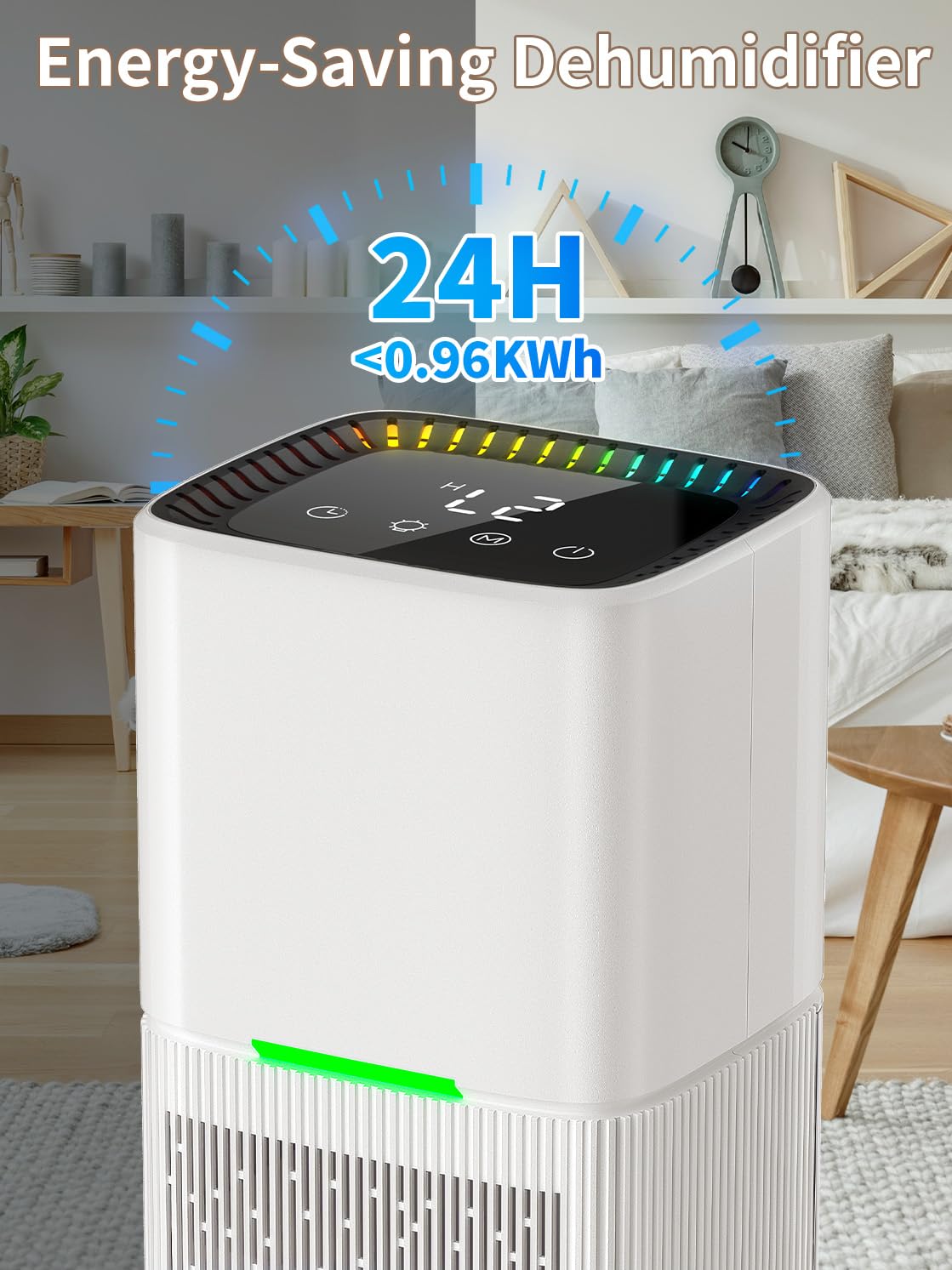 KCONBS dehumidifier ideal for basement, bathroom, and bedroom spaces