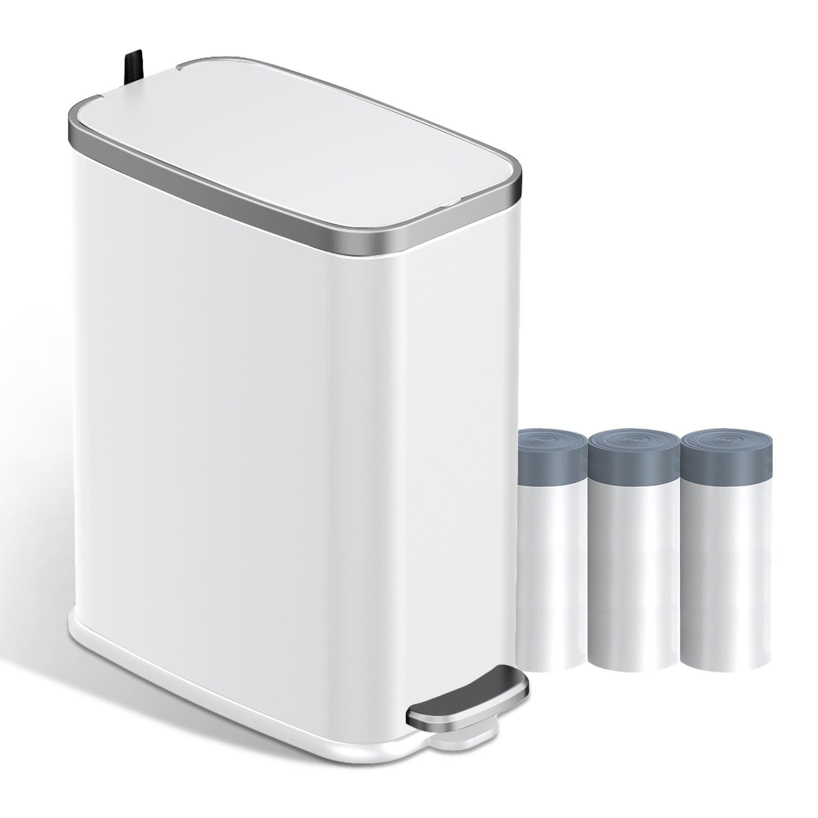 KdbK trash can lid with soft close for silent operation