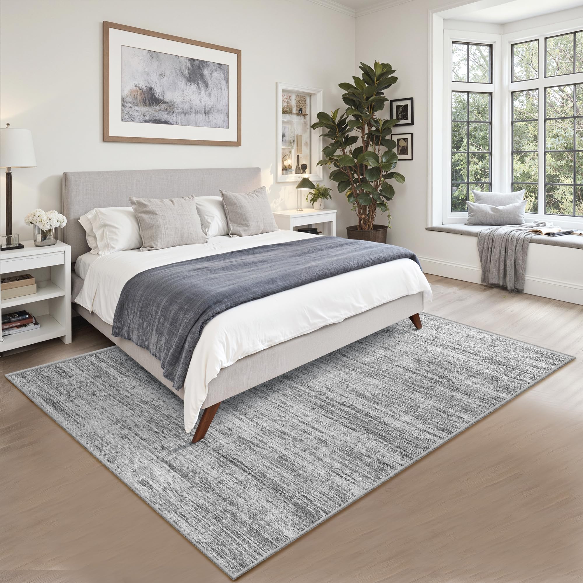 Kearoat versatile rug fits living rooms, bedrooms, and home offices.