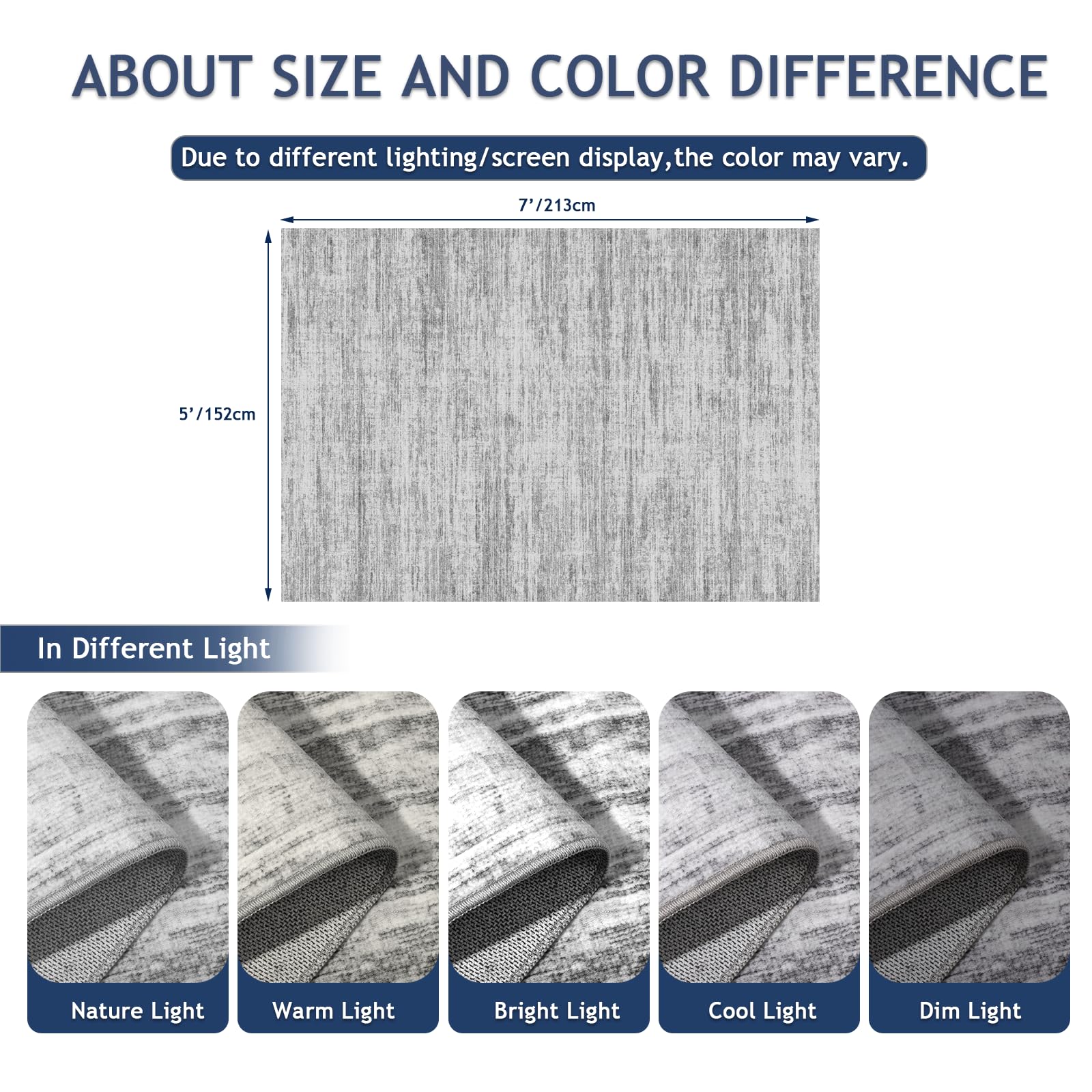 Kearoat washable area rug is easy to clean with machine washing.