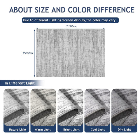 Kearoat washable area rug is easy to clean with machine washing.