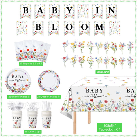 KEASKELL Baby in Bloom 7-inch plates provide sturdy, stylish tableware for guests.