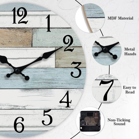 KECYET moisture-resistant coastal clock suits humid spaces