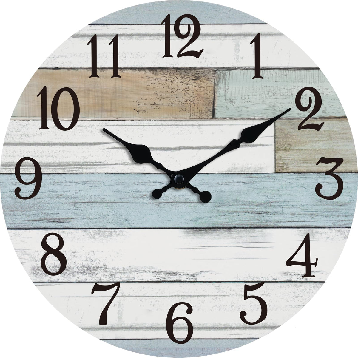 KECYET 12-inch silent wall clock mounted on the wall for quiet rooms
