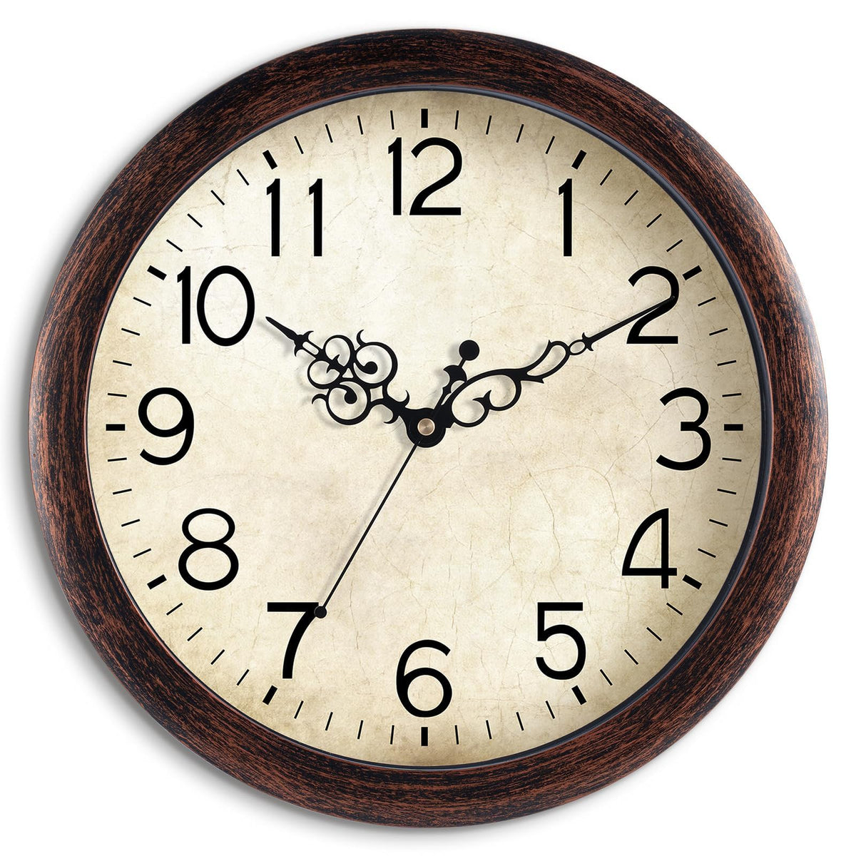 KECYET 14-inch bronze face clock for easy readability from a distance.