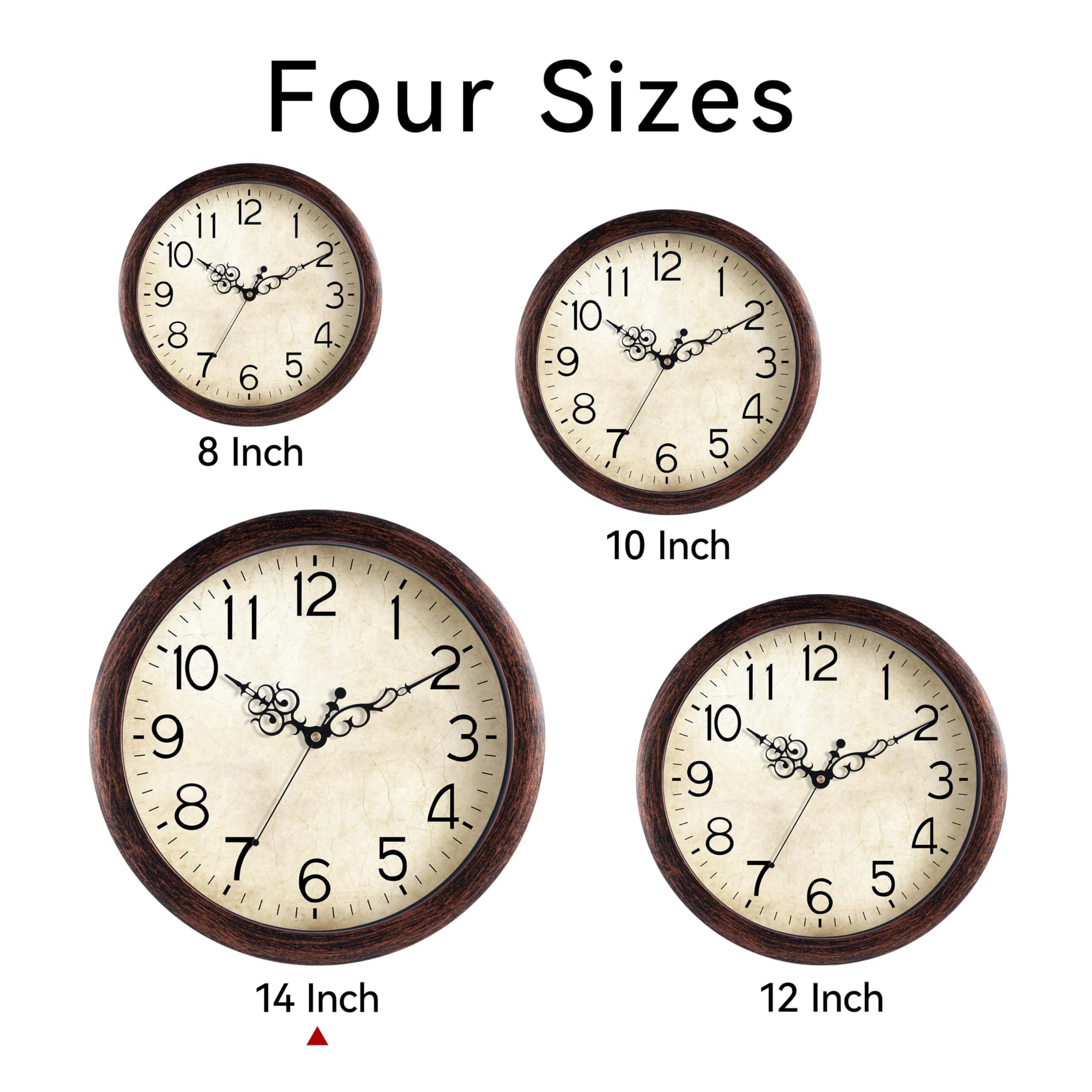 KECYET silent quartz movement keeps bedrooms peaceful and quiet.