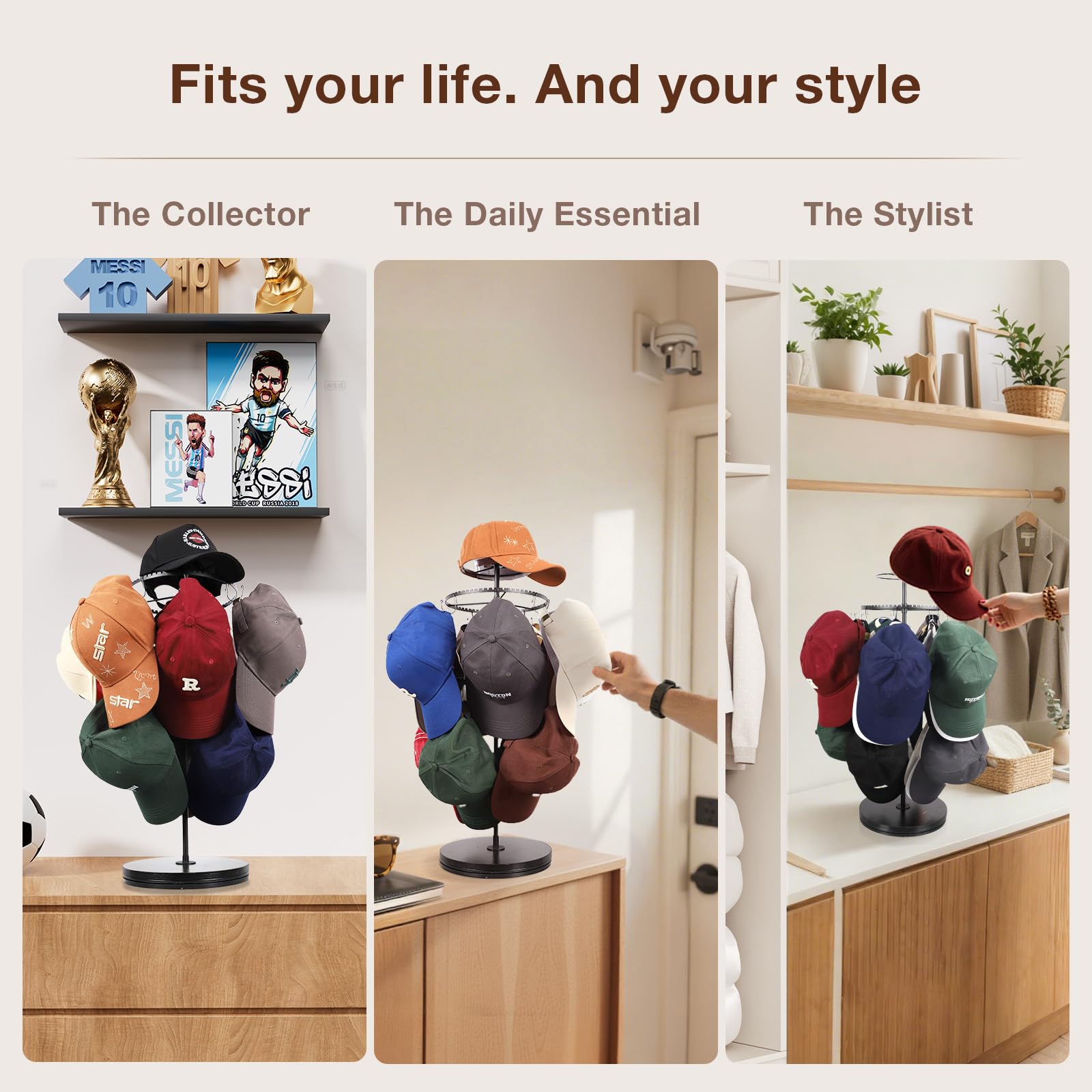 Keebofly free-standing base provides weighted stability on any surface