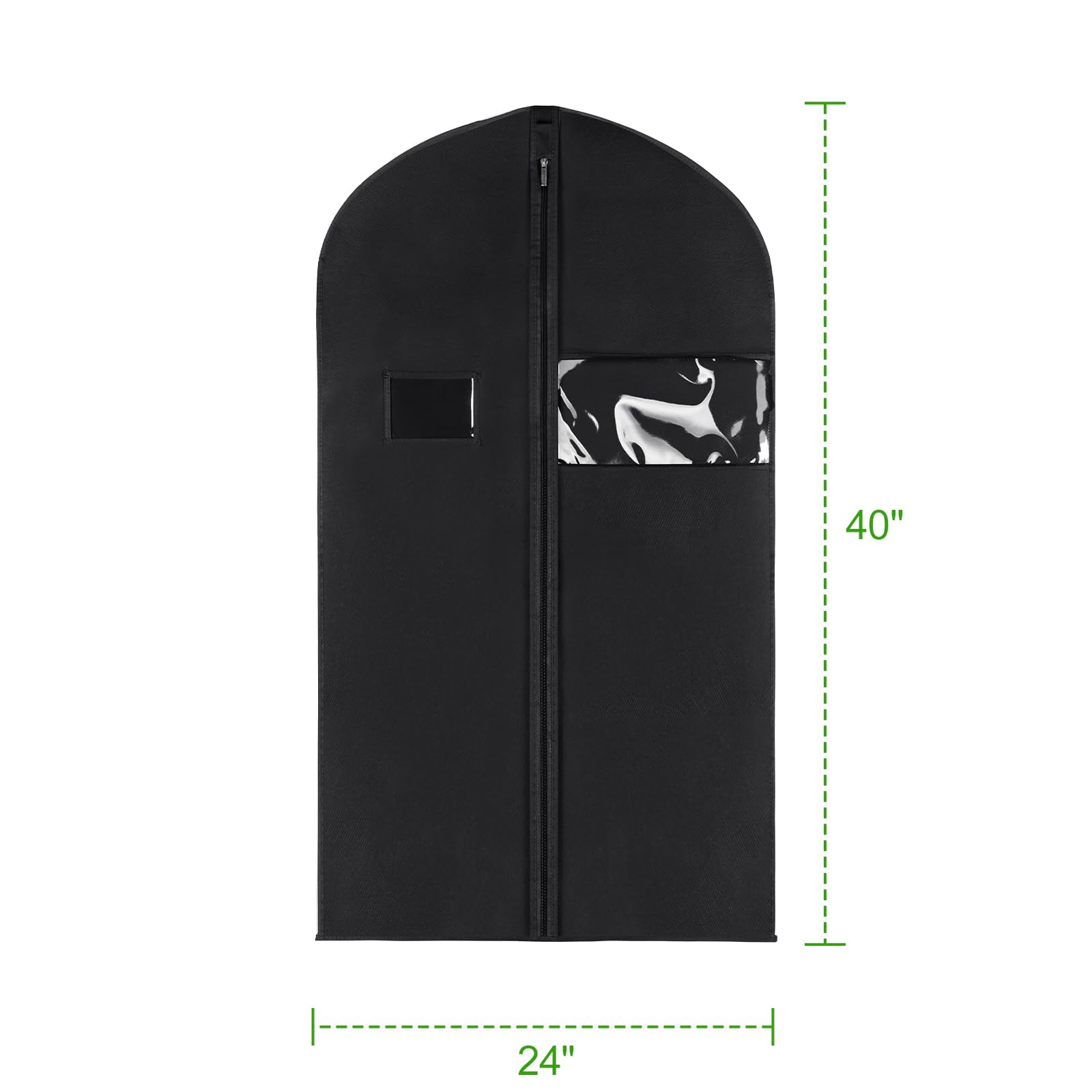KEEGH 40-inch suit cover bag back view showcasing full-length protection for hanging garments