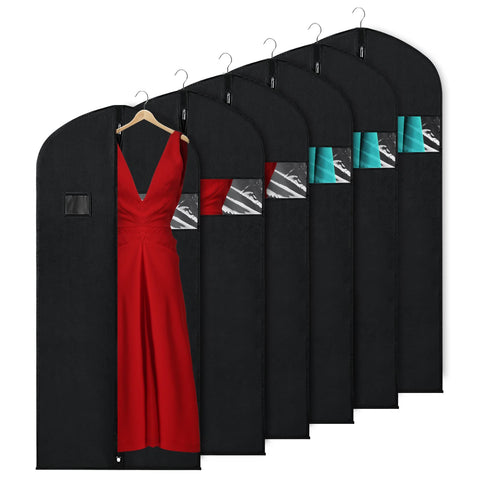 KEEGH 60-inch garment bags set hanging for easy closet storage