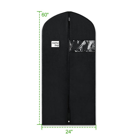 KEEGH garment bag clear window showcases inside long dresses at a glance
