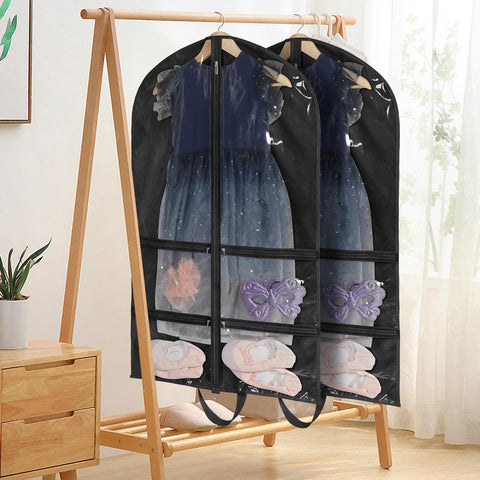 KEEGH Garment Bag in travel setup with hanger pass-through for easy transport.
