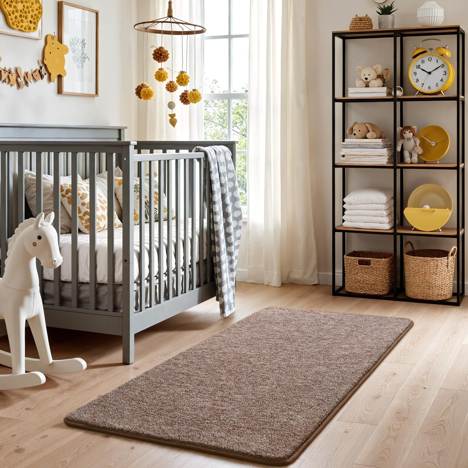 Keeko Soft 2x4 rug bottom with non-slip texture for stable placement on wood floors.