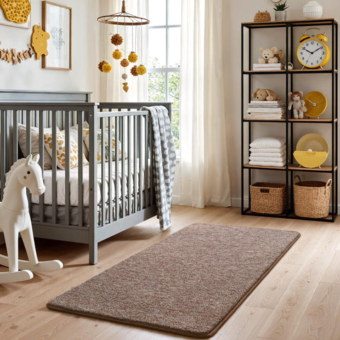 Keeko Soft 2x4 rug bottom with non-slip texture for stable placement on wood floors.