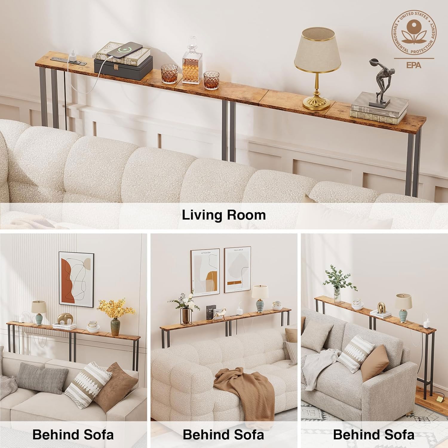 Keelian 78-inch table metal-frame detail highlighting durability