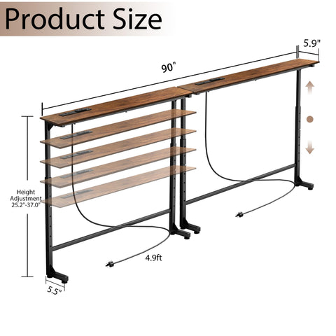 Keelian 90-inch narrow console table with assembly tools included for quick setup