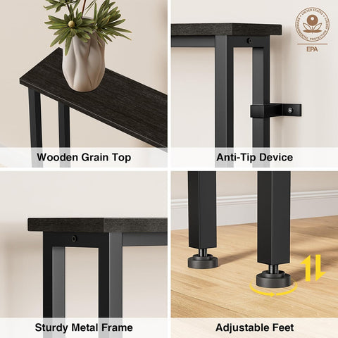 Keelian behind-sofa setup saves space while keeping essentials within reach.