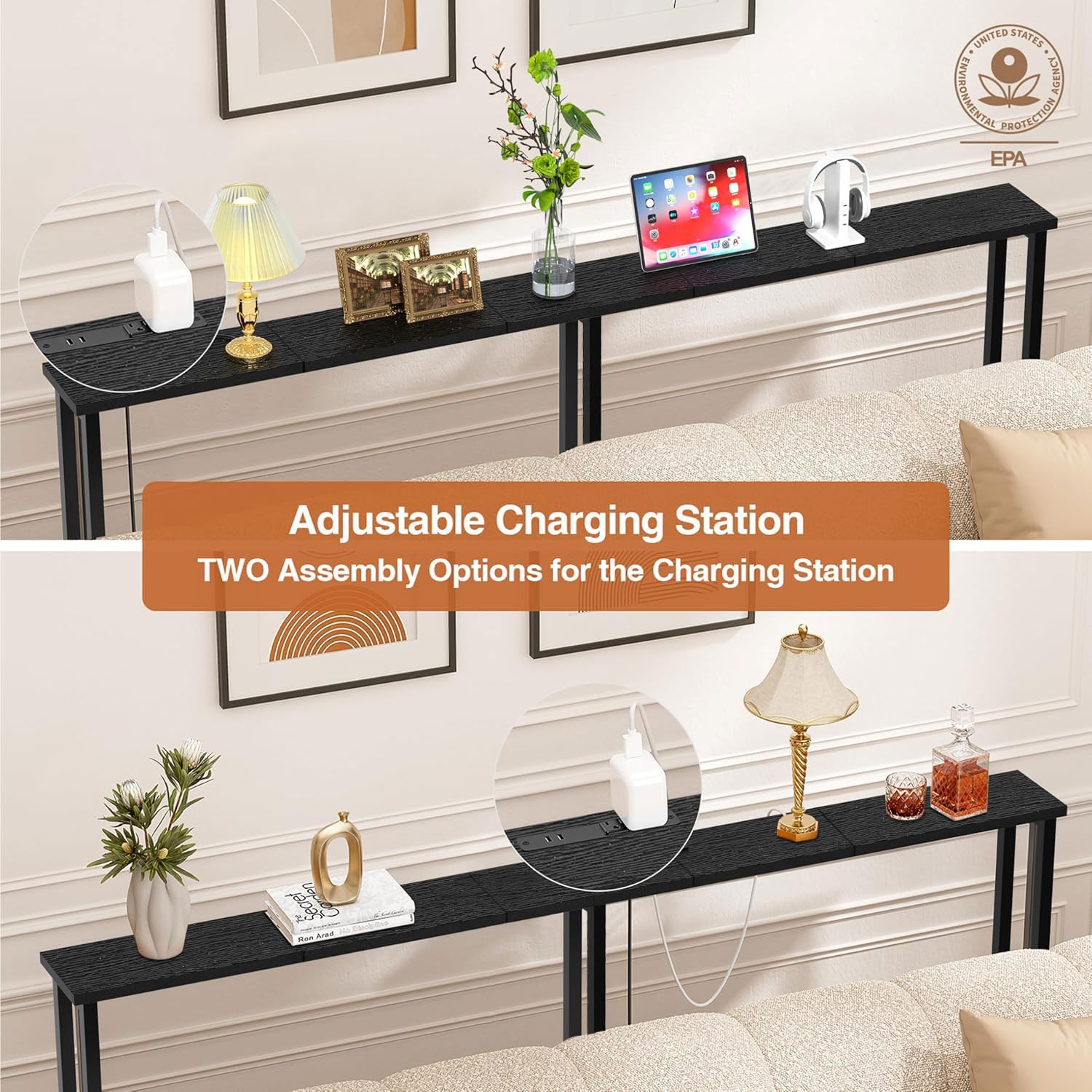 Keelian FSC-certified wood top adds sustainable style to any room.