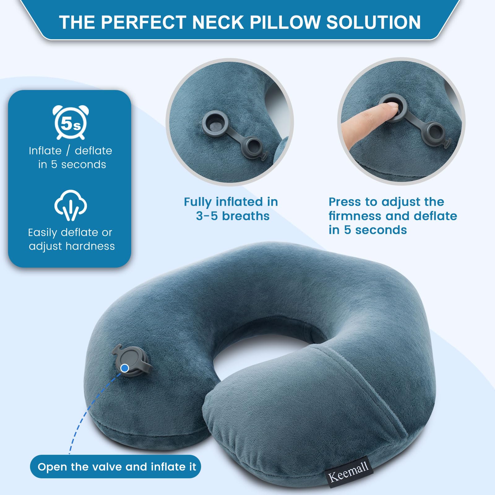 Keemall neck pillow in car setup providing neck support