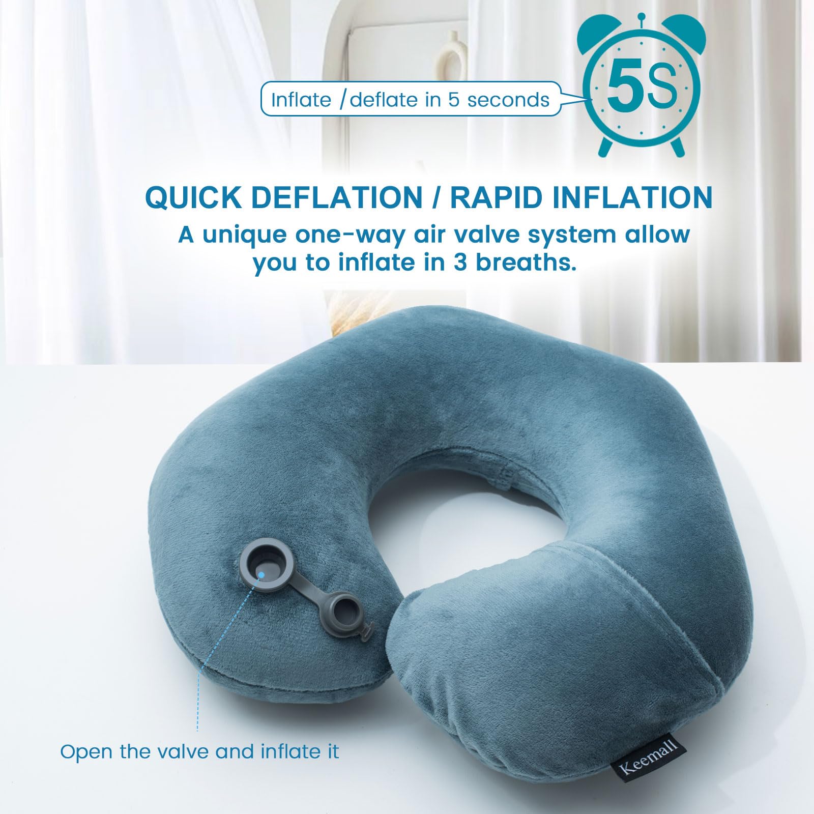Keemall deflated pillow folds into a compact portable form