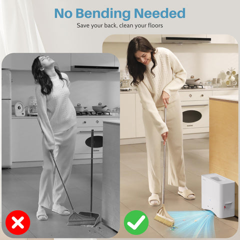 Keenhot compact dustpan operates quietly for peaceful cleaning