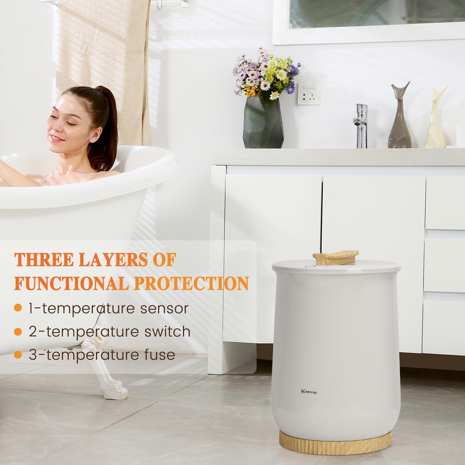 Keenray towel warmer makes a thoughtful gift for home spa comfort.