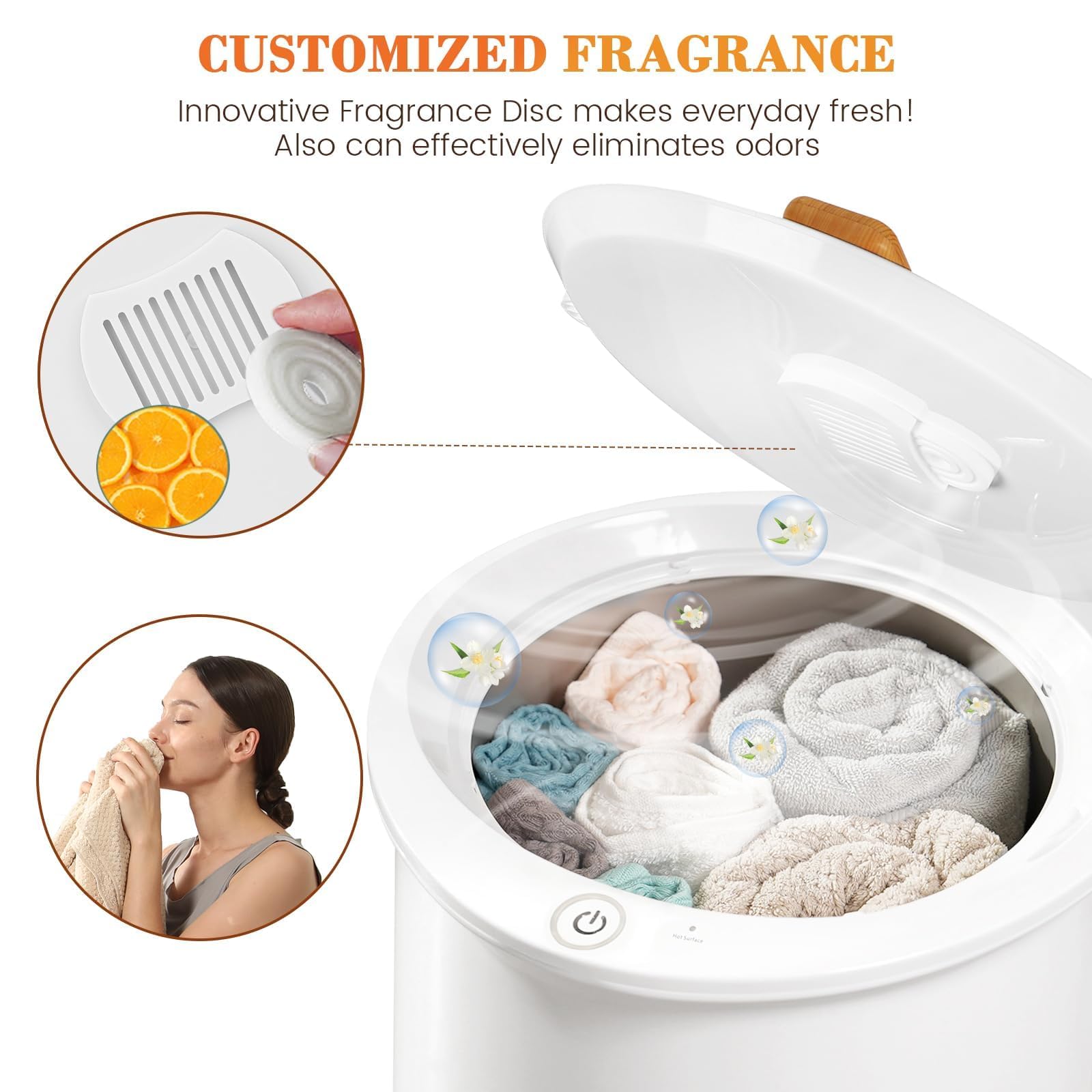Keenray towel warmer rapid-heat design showing fast warm-up within minutes