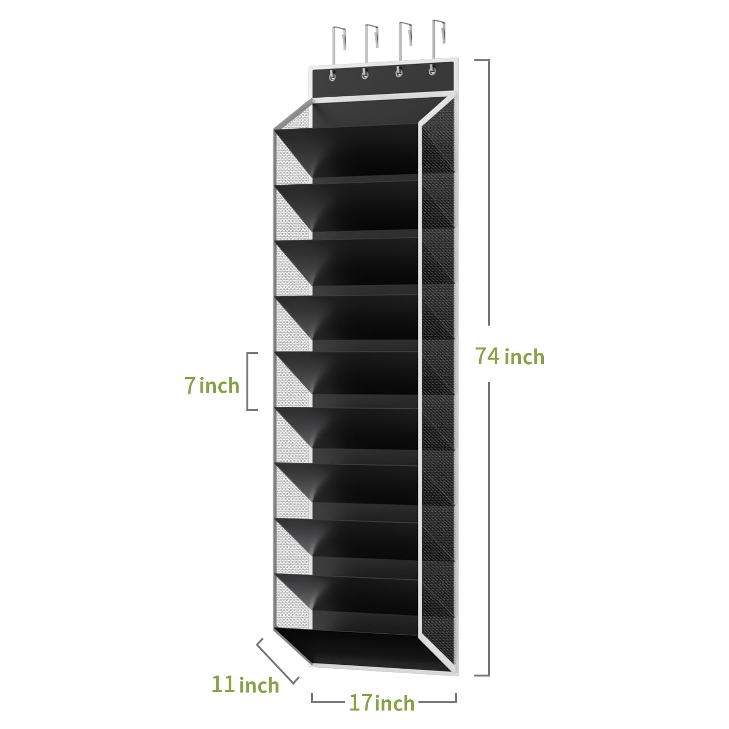 KEEPJOY breathable mesh panels provide clear visibility for quick shoe finding