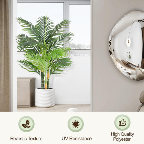 Keeplush 4ft tall palm tree, lifelike textures and natural color gradients.