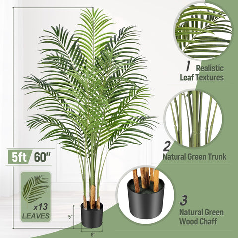 Keeplush tall palm tree creates a sunlit focal point in offices and entryways.