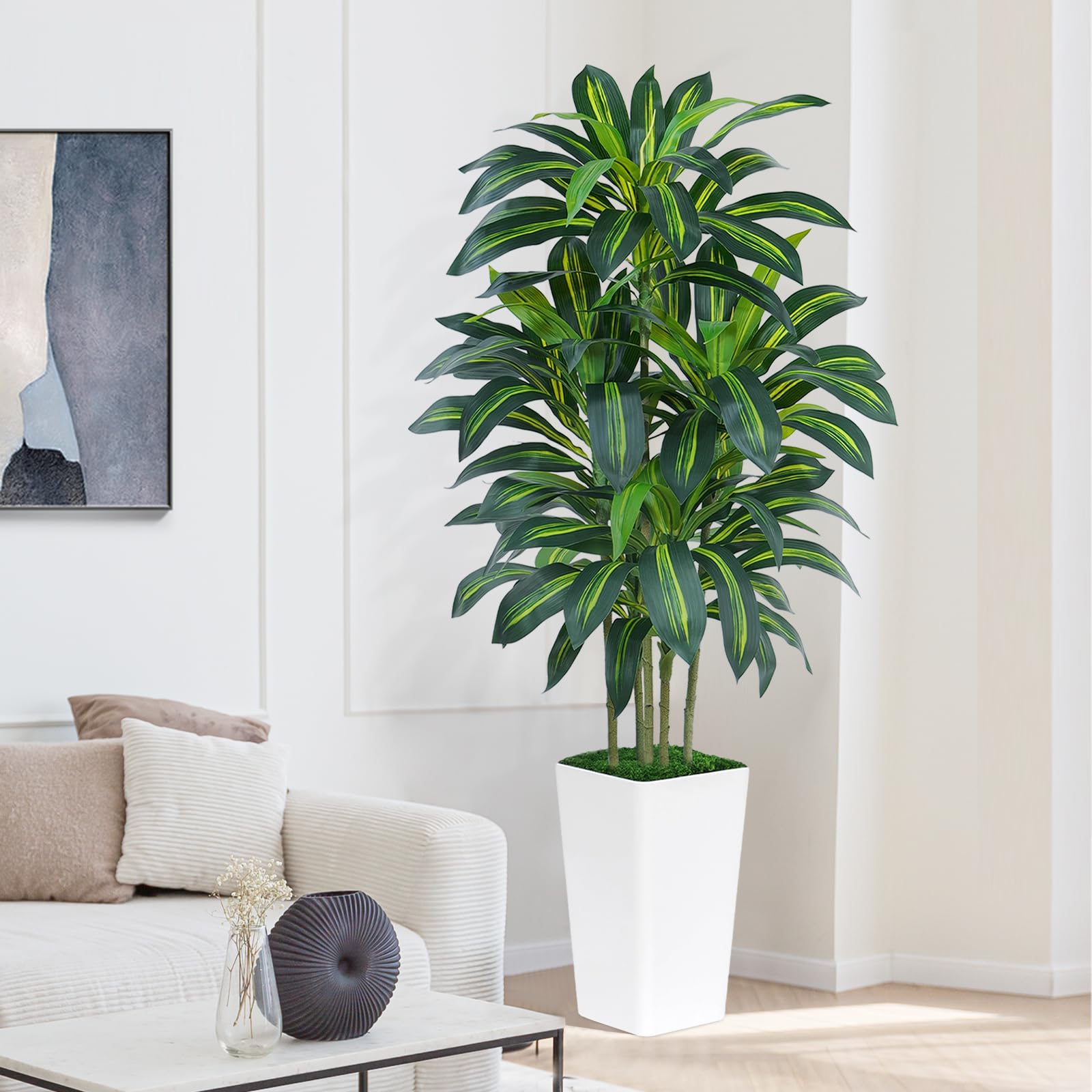 Keeplush 6ft tree requires no watering or soil, ideal for busy homes.