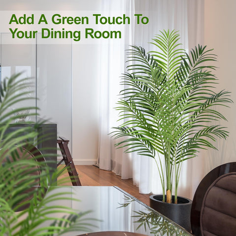 Keeplush palm branches are adjustable with metal wires for posed arrangements.