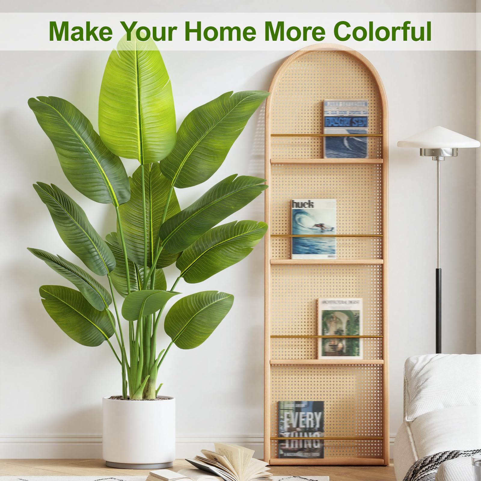 Keeplush banana leaf tree 5ft showcases lush foliage for effortless home decor