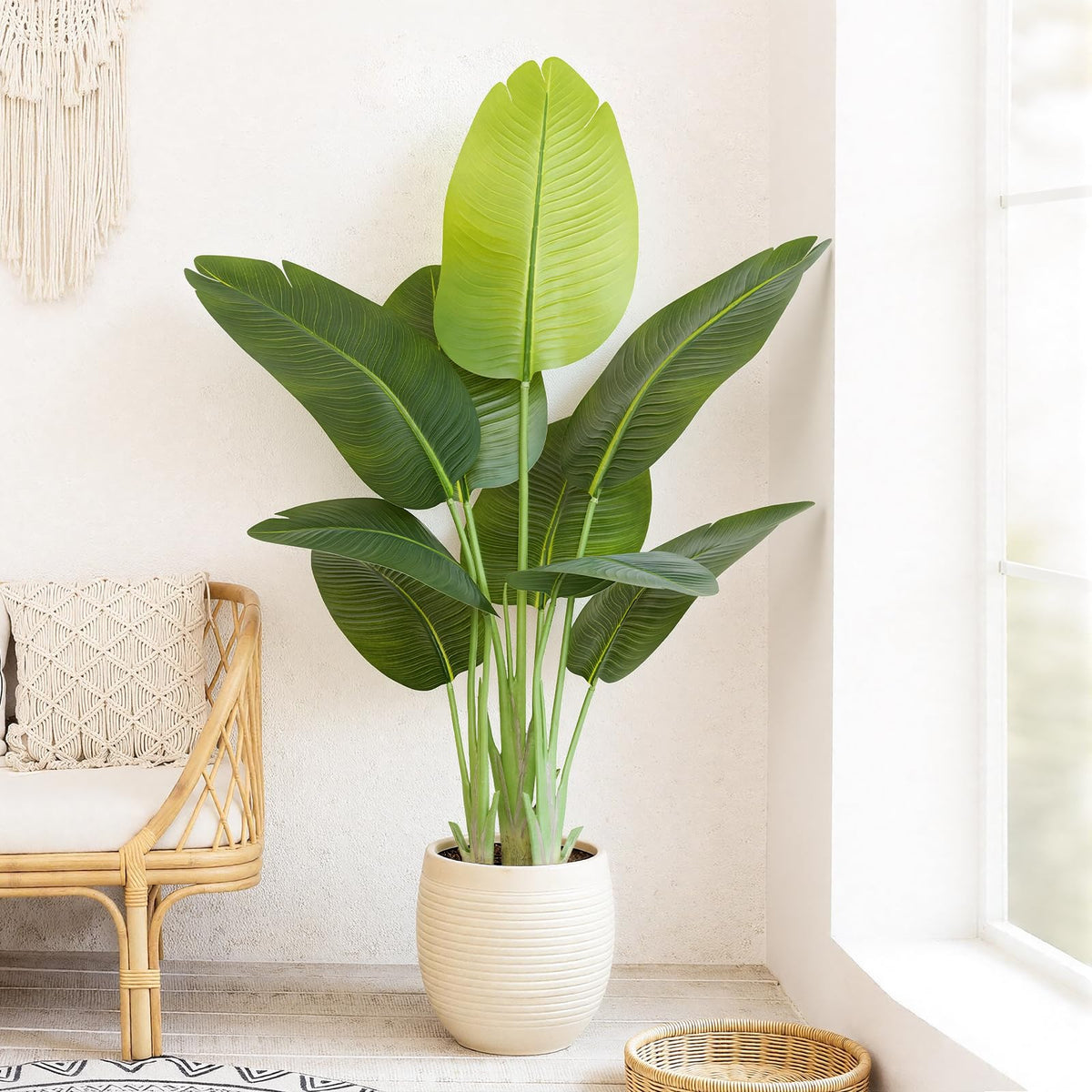 Keeplush Bird of Paradise 4ft plant for living room ambiance